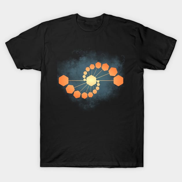 Abstract Hexagonal Design T-Shirt by Miozoto_Design